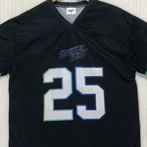 Tampa Bay Jersey Mens XL Black Mesh V-Neck Number 25 Crown Automotive Group